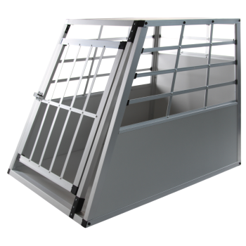 Premium Autositzbox Ellipse - Mittel - 69 x 54 x 50 cm - Hellgrau - Aluminium Reisebox